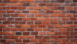 © netsay - Close up view of a red brick wall. Texture of old dark brown and red brick wall panoramic background. Minimal pattern background concept. Trendy brick wall background idea. Copy space.