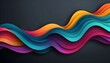 Elegant colorful wave dynamic design background