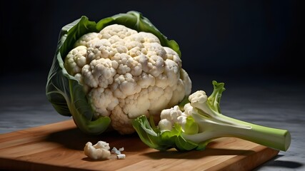 Wall Mural - cauliflower and knife