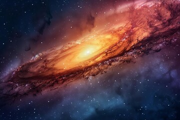 Wall Mural - captivating image of a distant galaxy showcasing the beauty and mystery of the universe with vibrant