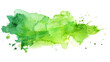 Rich emerald hues blend and bleed in this watercolor creation, forming an abstract image on a pristine white background