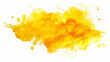 An explosive display of yellow watercolor spreading energetically across a white background