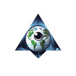 Das allsehende Auge: Erde-ähnliches Auge im Dreieck vektor