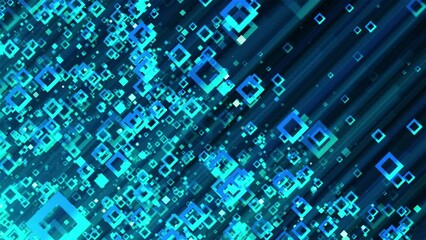 Poster - Abstract streaming data. Computer generated 3d render