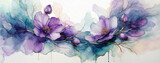 Fototapeta Kwiaty - Piękne fioletowe kwiaty abstrakcja. Tapeta motyw kwiatowy
