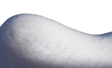 Wall Mural - white snow in daylight, background, isolate on black background