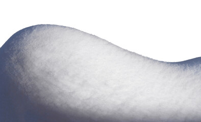 Wall Mural - white snow in daylight, background, isolate on black background