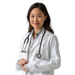 Asian medical consultant doctor physician in transparent background