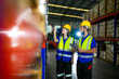 © ultramansk - operation workers checking and inspecting cargo for stack items for shipping. males worker checking the store factory. industry factory warehouse. Worker Scanning Package In Warehouse.