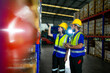 © ultramansk - operation workers checking and inspecting cargo for stack items for shipping. males worker checking the store factory. industry factory warehouse. Worker Scanning Package In Warehouse.