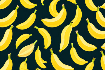 Wall Mural - banana magic: refreshing fruit illustration generative ai