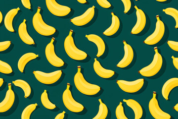 Wall Mural - banana magic: refreshing fruit illustration generative ai