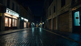 Fototapeta Miasto - View of the mystical cinematic street