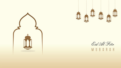 Wall Mural - classic premium minimalist design background wallpaper for Eid al-Fitr celebration