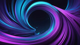 Fototapeta Do przedpokoju - A vibrant purple and blue abstract background swirls with curved lines, a flashy modern object emits color light waves and adding a touch of futuristic elegance to the scene