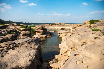 Canvas Print - THAILAND UBON RATCHATHANI KHONG CHIAM MEKONG RIVER