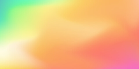 Wall Mural - Soft pastel rainbow colors vector watercolor blur background. Abstract tender green and orange nature mesh gradient for web design, lgbt, landscape concept