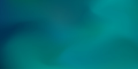 Dark vibrant vector aquamarine blue and green blur mesh gradient background. Smooth digital watercolor wavy marine water landscape for web design, technology business concept