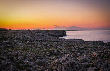 Wall Mural - Water has dig the rock but it is light that sculpt an elephant. Italy, Sicily, June 2023