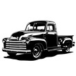 Vintage Pickup Truck Logo Design