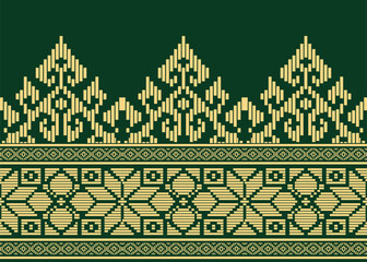 Traditional batik pattern vector illustration. Suitable for batik motifs, Malay songket cloth, 