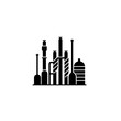 Oil Refinery Vector Logo
