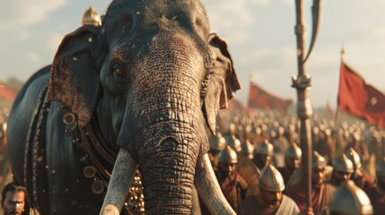 The size and power of the Mauryan war elephants make them a formidable force to be reckoned with.
