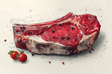 poster with a piece of beef steak

