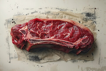 poster with a piece of beef steak

