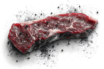 poster with a piece of beef steak

