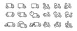 © Maftuh - Set of Simple Package Delivery Related Vector Line Icons. Contains Icons such as truck, loading package, forklift, courier, box, and more. icon illustration