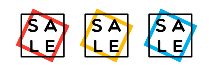 Sticker - Modern Abstract Sale Label