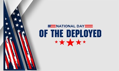 National Day Of The Deployed background vector illustration