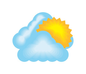 Sticker - weather sun and clouds