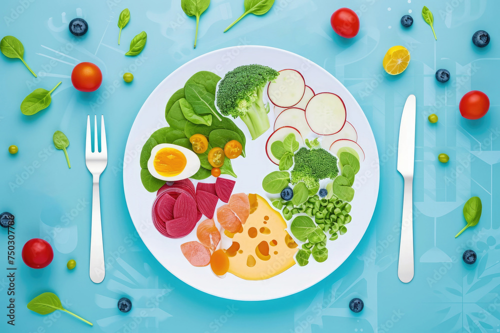 a balanced plate model for healthy eating, with portion recommendations ...