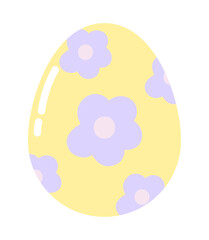 Poster - easter egg with flowers