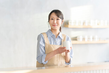 Poster - カフェ女性スタッフ