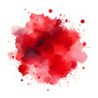 Red paint/ink splash stain isolated on white background