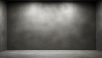 Wall Mural - Empty dark abstract cement wall and gradient studio room interior texture for display products, wall background.