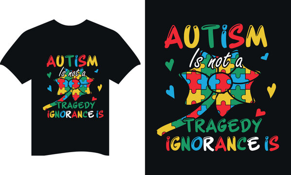 WORLD AUTISM DAY T-SHIRT DESIGN