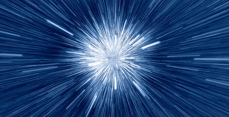 Poster - Abstract flight in space hyper jump  illustration 