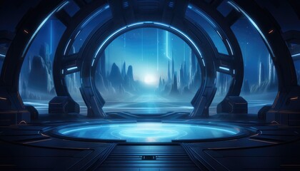 technology concept background sci fi design