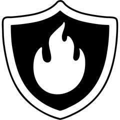 Wall Mural - Firefighter Badge Icon