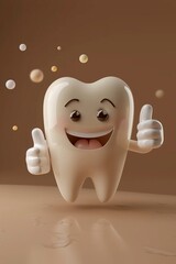 Sticker - Cartoon Tooth Character