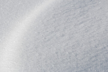 Wall Mural - curve of light on soft fresh white christmas snow texture background