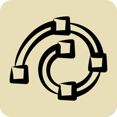 Poster - Icon Draw Spiral. related to Graphic Design Tools symbol. hand drawn style