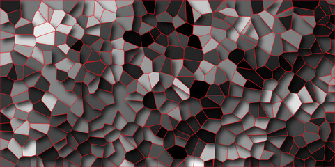 Poster - Abstract grid-like backdrop of hexagon tiles in architecture and construction, resembling a seamless honeycomb pattern in a 3D geometric structure. Backdrop of hexagon tiles in architecture and const