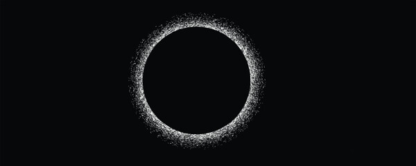 solar eclipse .star and moon in space. futuristic landscape, with noise texture . night landscape .v