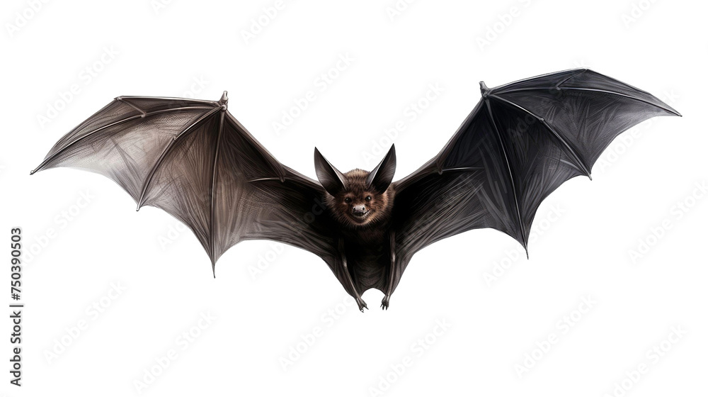 Flying bat isolated on transparent a white background Stock Photo ...