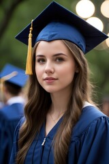 Wall Mural - Potrait of Young woman in graduation